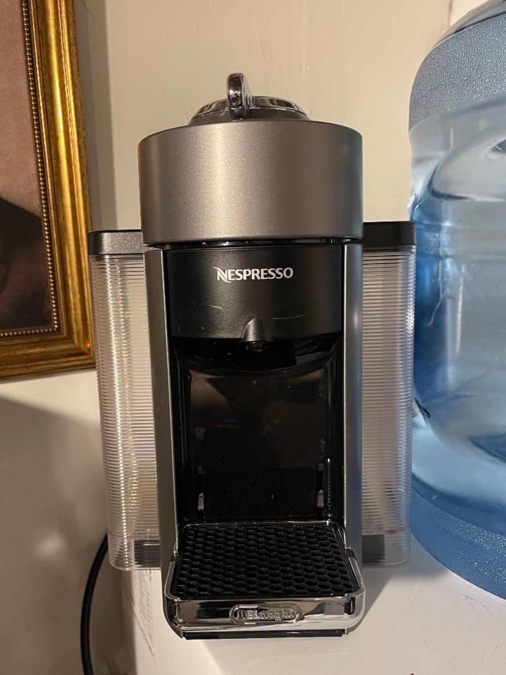 Nespresso Coffee Machine in Silver and Black